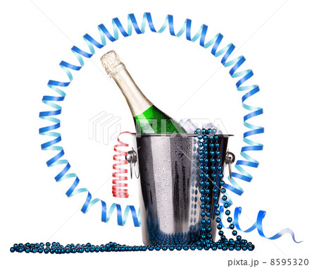 Champagne and christmas decor 8595320