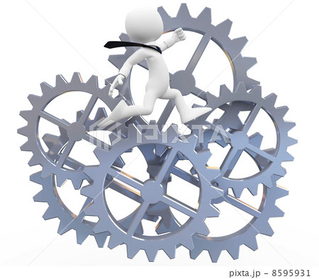 Man running up a gear 8595931