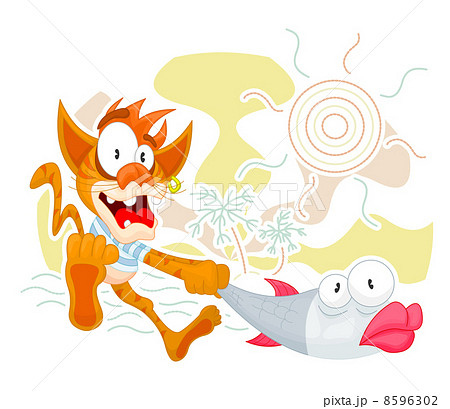 Cat and fish 8596302
