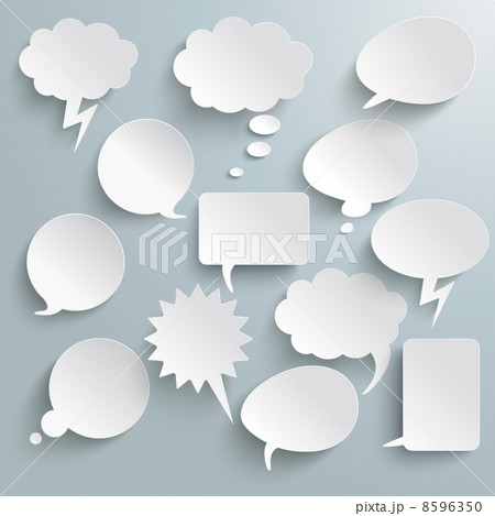 White Communication Bubbles White Communication Bubbles 8596350