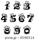 Cartoon monster numerals 8596514