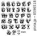 Cartoon monster alphabet and punctuation marks 8596518