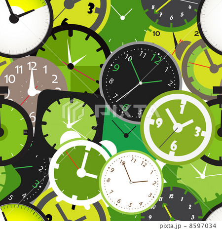 Seamless pattern of different clocks Seamless pattern of different clocks 8597034