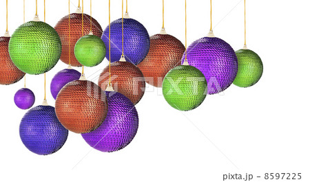 multicolored christmas balls isolated multicolored christmas balls isolated 8597225