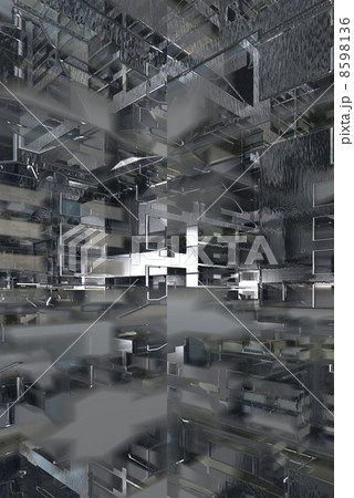 グレーのハイテク異空間 8598136