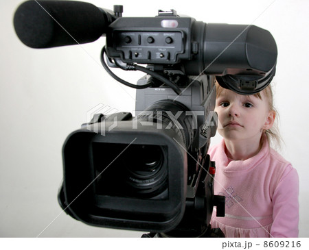 girl look in the camcorder girl look in the camcorder 8609216