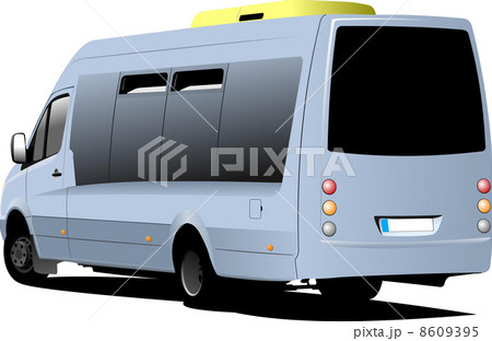 City and Tourist minibus. Vector illustration 8609395