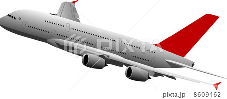 Passenger plane in air. Vector illustration Passenger plane in air. Vector illustration 8609462