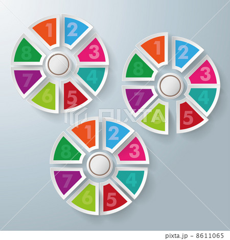 8 Circle Colorful Pieces With Centre PiAd 8 Circle Colorful Pieces With Centre PiAd 8611065