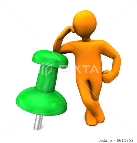 Manikin Green Thumbtack 8611258