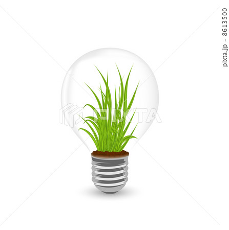Lamp with grass inside isolated on white background Lamp with grass inside isolated on white background 8613500