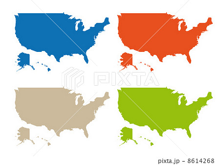 アメリカの地図のイラスト素材