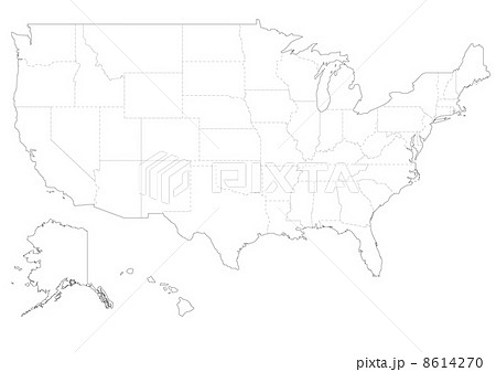 アメリカの地図のイラスト素材