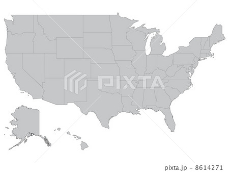 アメリカの地図のイラスト素材