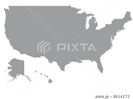 アメリカの地図のイラスト素材