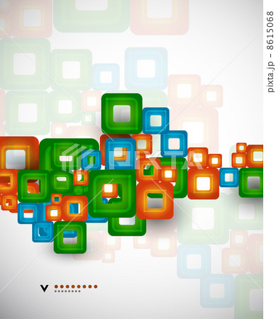 Colorful squares abstract design template 8615068