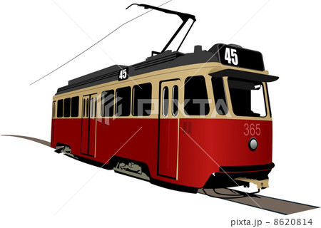 City transport. Tram. Vector illustration 8620814