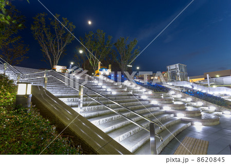 つくば駅光の大階段の写真素材