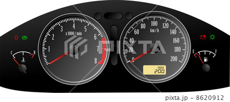 Speedometer. Accelerating Dashboard. Includes speedometer, tacho 8620912
