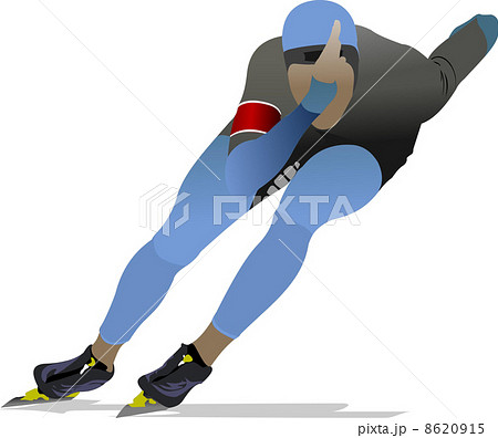 Speed skating. Vector illustration Speed skating. Vector illustration 8620915