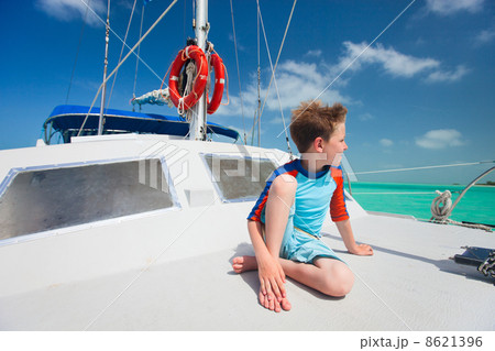 Little boy at luxury yacht Little boy at luxury yacht 8621396