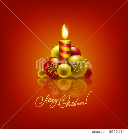 Background with baubles, christmas tree. 8622154