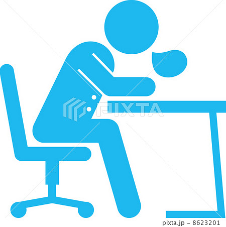 居眠りをするサラリーマンのピクトグラム 居眠りをするサラリーマンのピクトグラム 8623201