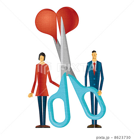 夫婦とはさみとハート 8623730