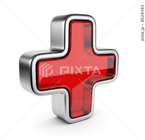 Medical sign 3D. First aid. Isolated on white background 8626483