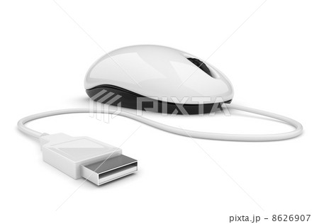 Computer mouse.  3d illustration. Isolated on background white 8626907