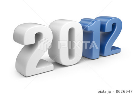 Happy new year 2012. 3D calendar isolated on white 8626947