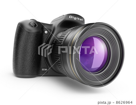 Digital photo camera. 3D Icon isolated on white background 8626964