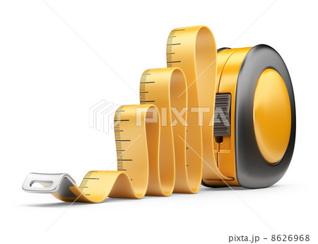 Tape measure ruler. 3D Icon isolated on white background Tape measure ruler. 3D Icon isolated on white background 8626968