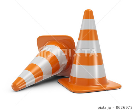Traffic cones. Road sign. Icon isolated on white background 8626975