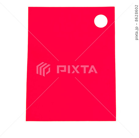 red sticker on a white background 8628602