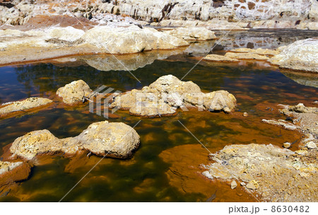 extreme acidic river Tinto in Niebla, Spain 8630482