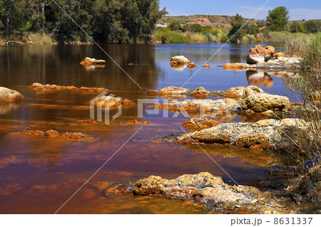 acidic rio ()river Tinto in Niebla (Huelva) 8631337