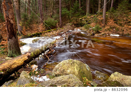 fast mountain river in Harz 8632096