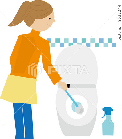 トイレのそうじ-女性 8632244