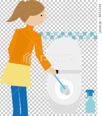 トイレのそうじ-女性 8632244