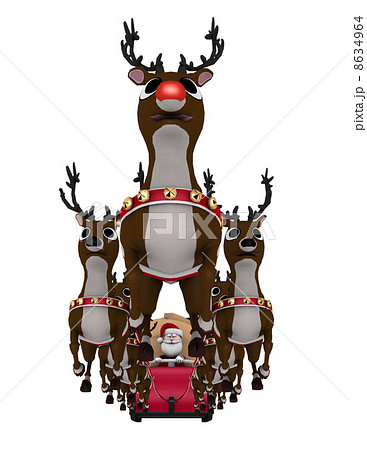 サンタクロースとトナカイ サンタクロースとトナカイ 8634964