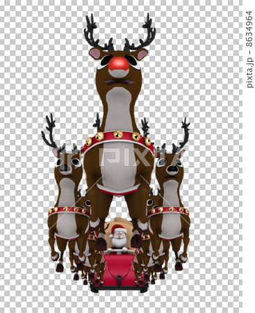 サンタクロースとトナカイ サンタクロースとトナカイ 8634964