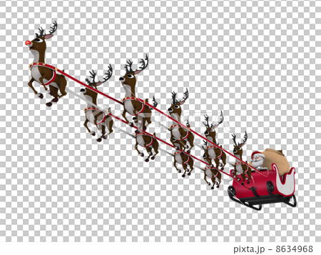 サンタクロースとトナカイ サンタクロースとトナカイ 8634968