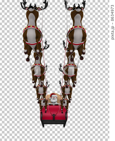 サンタクロースとトナカイ 8634973