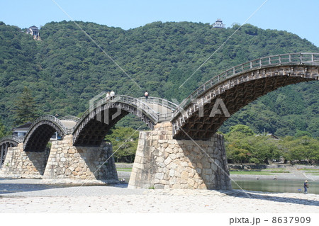 快晴の錦帯橋 8637909