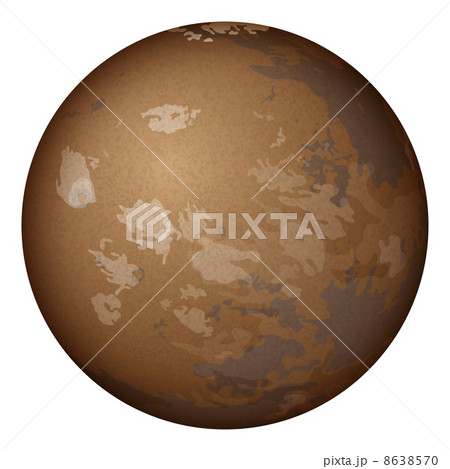 Planet Mars, isolated on white 8638570