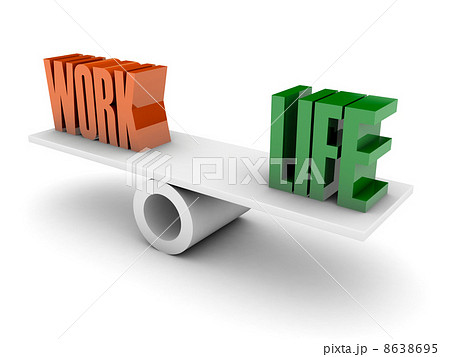 Work and Life balance. Concept 3D illustration.のイラスト素材 [8638695] - PIXTA