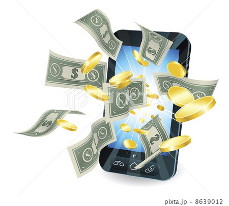 Money mobile phone concept 8639012