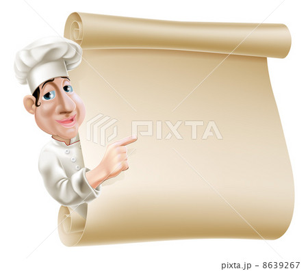 Chef scroll menu illustration 8639267