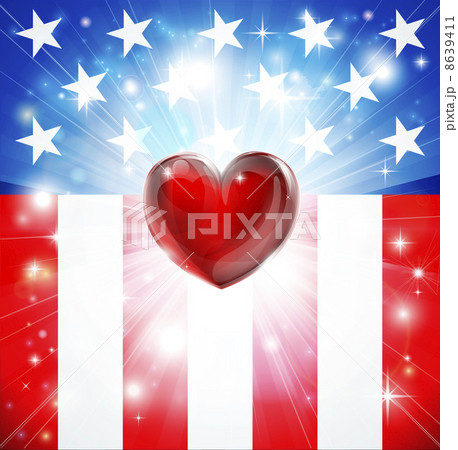 American Heart Patriotic Background 8639411